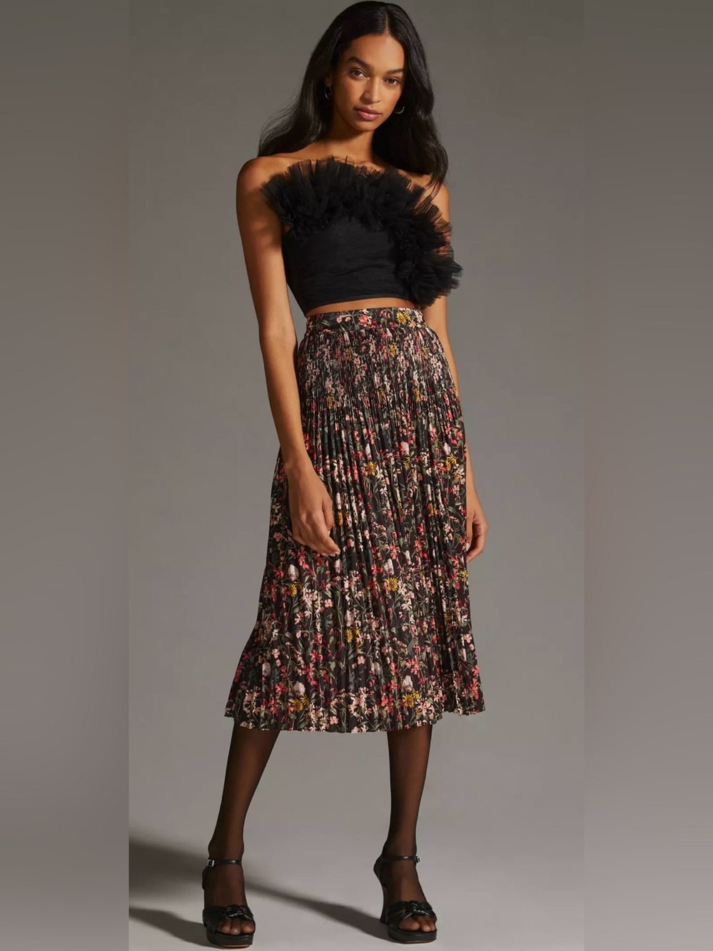 NWT Scotch & Soda $158 FLORAL Printed Midi-Length Skirt XS - Picture 5 of 14